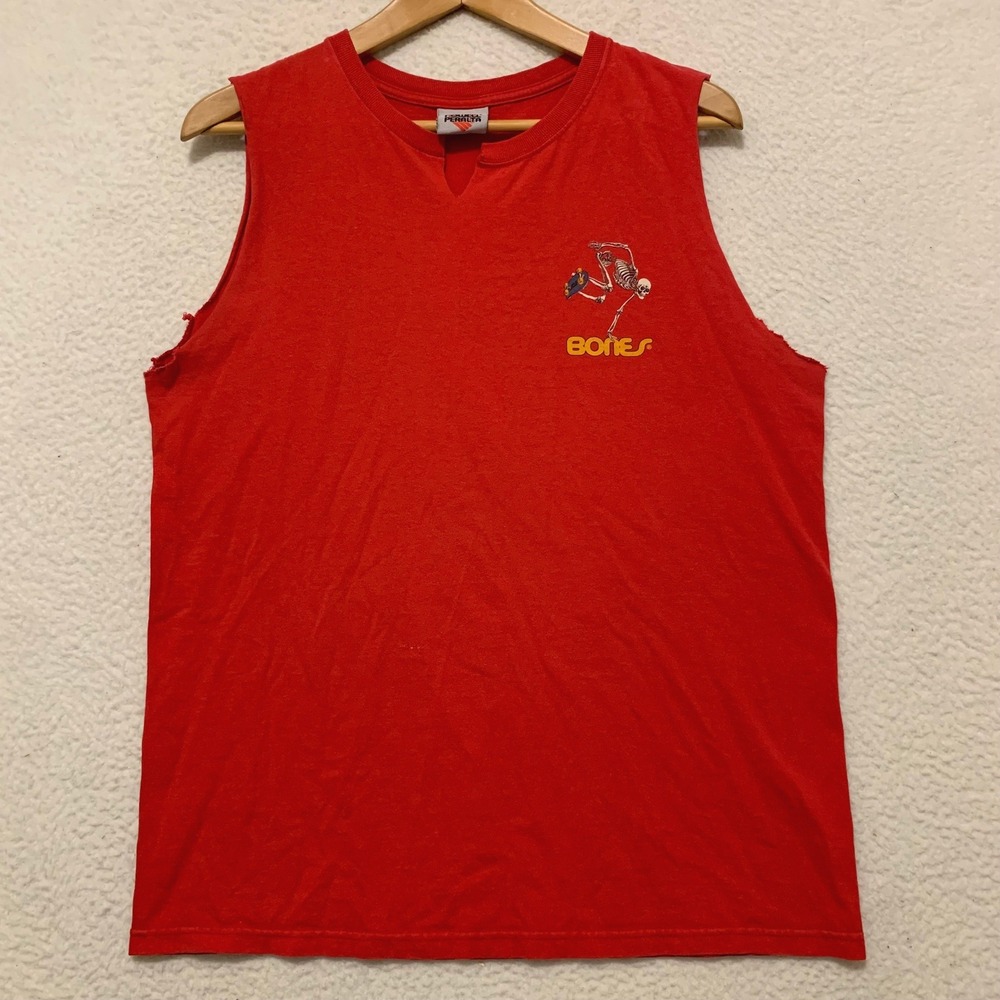 Powell Peralta Bones Brigade Muscle Tee Mens M Skate Graphic Tank Top 2009 Red